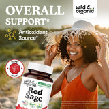 Wild & Organic Red Sage Capsules 60 count bottle