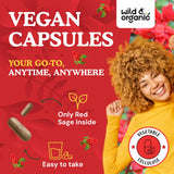 Wild & Organic Red Sage Capsules with natural ingredients