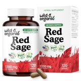 Wild & Organic Red Sage Root Capsules bottle front view