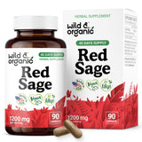 Wild & Organic Red Sage Root Capsules bottle front view