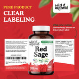 Wild & Organic Red Sage Root Capsules packaging details