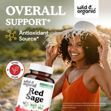 Wild & Organic Red Sage Root Capsules side view