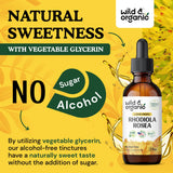 Wild & Organic Rhodiola Rosea Tincture 685mg in a glass