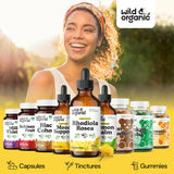 Wild & Organic Rhodiola Rosea Tincture with measuring dropper