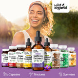 Wild & Organic Saffron Liquid Extract Drops with measuring spoon