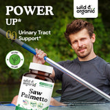 Wild & Organic Saw Palmetto Capsules 500mg back view