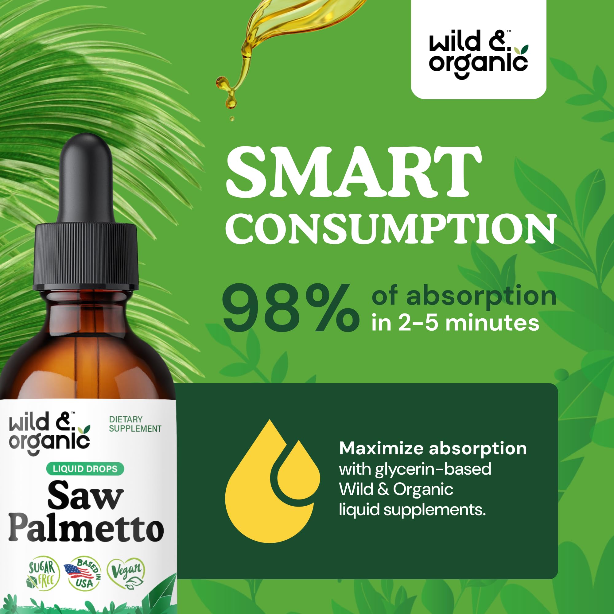 Wild & Organic Saw Palmetto Tincture ingredients list