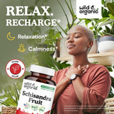 Wild & Organic Schisandra Capsules 1000 mg bottle side view