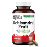 Wild & Organic Schisandra Capsules 1000 mg front view bottle