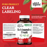 Wild & Organic Schisandra Capsules 1000 mg packaging details