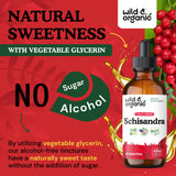 Wild & Organic Schisandra Tincture 500mg on a wooden table