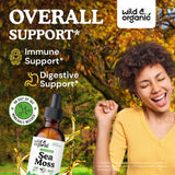 Wild & Organic Sea Moss Tincture 2 fl. oz. back view