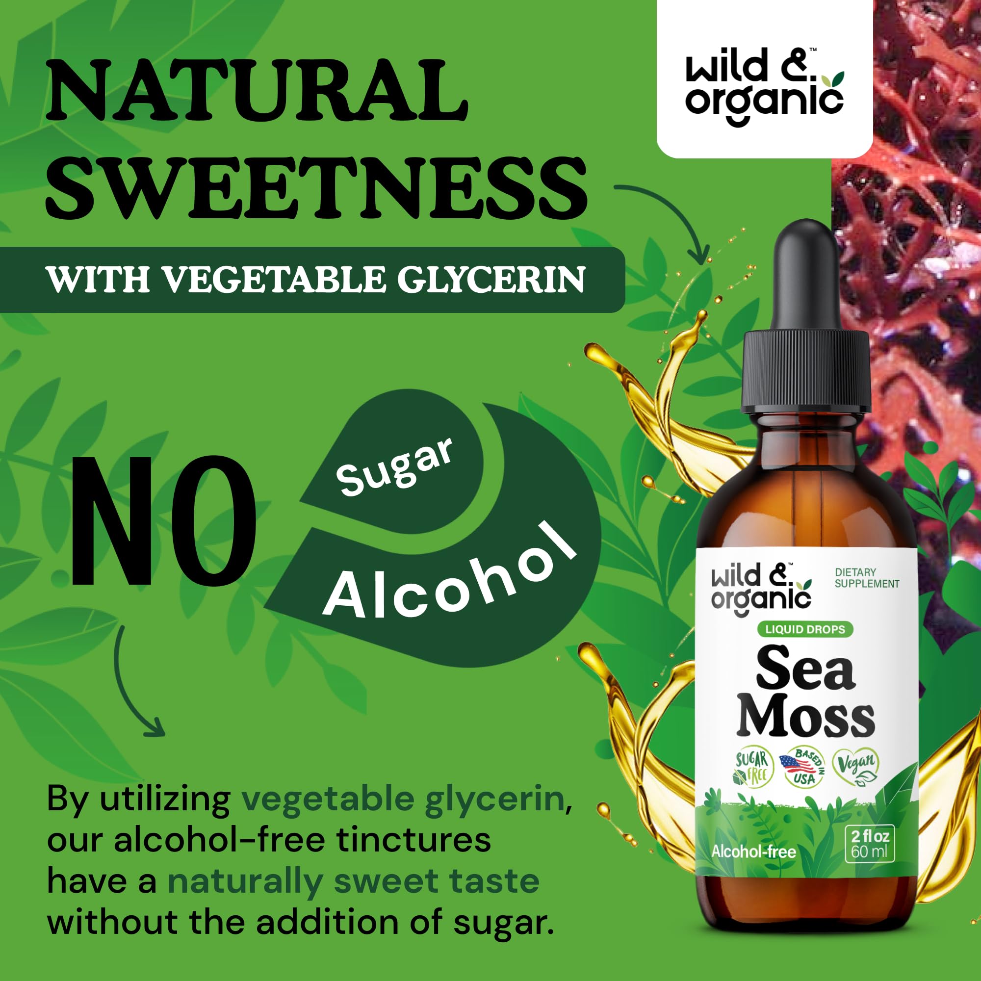 Wild & Organic Sea Moss Tincture packaging
