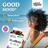 Wild & Organic Skullcap Capsules 1200 mg bottle side view