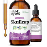 Wild & Organic Skullcap Tincture 500mg 2 fl. oz. front view