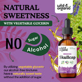 Wild & Organic Skullcap Tincture 500mg in natural setting