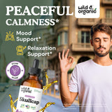 Wild & Organic Skullcap Tincture bottle with label