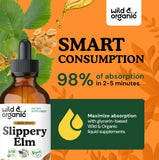 Wild & Organic Slippery Elm Tincture 680mg ingredients list