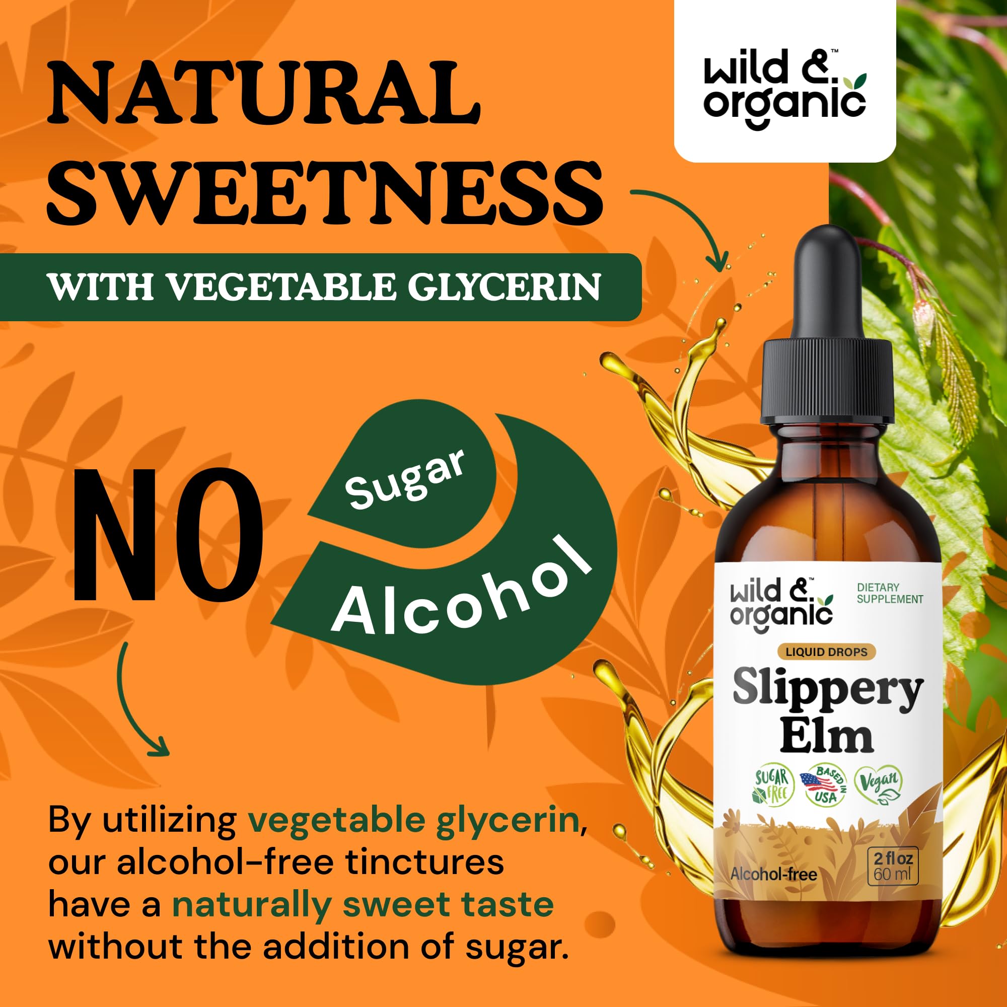Wild & Organic Slippery Elm Tincture 680mg lifestyle scene