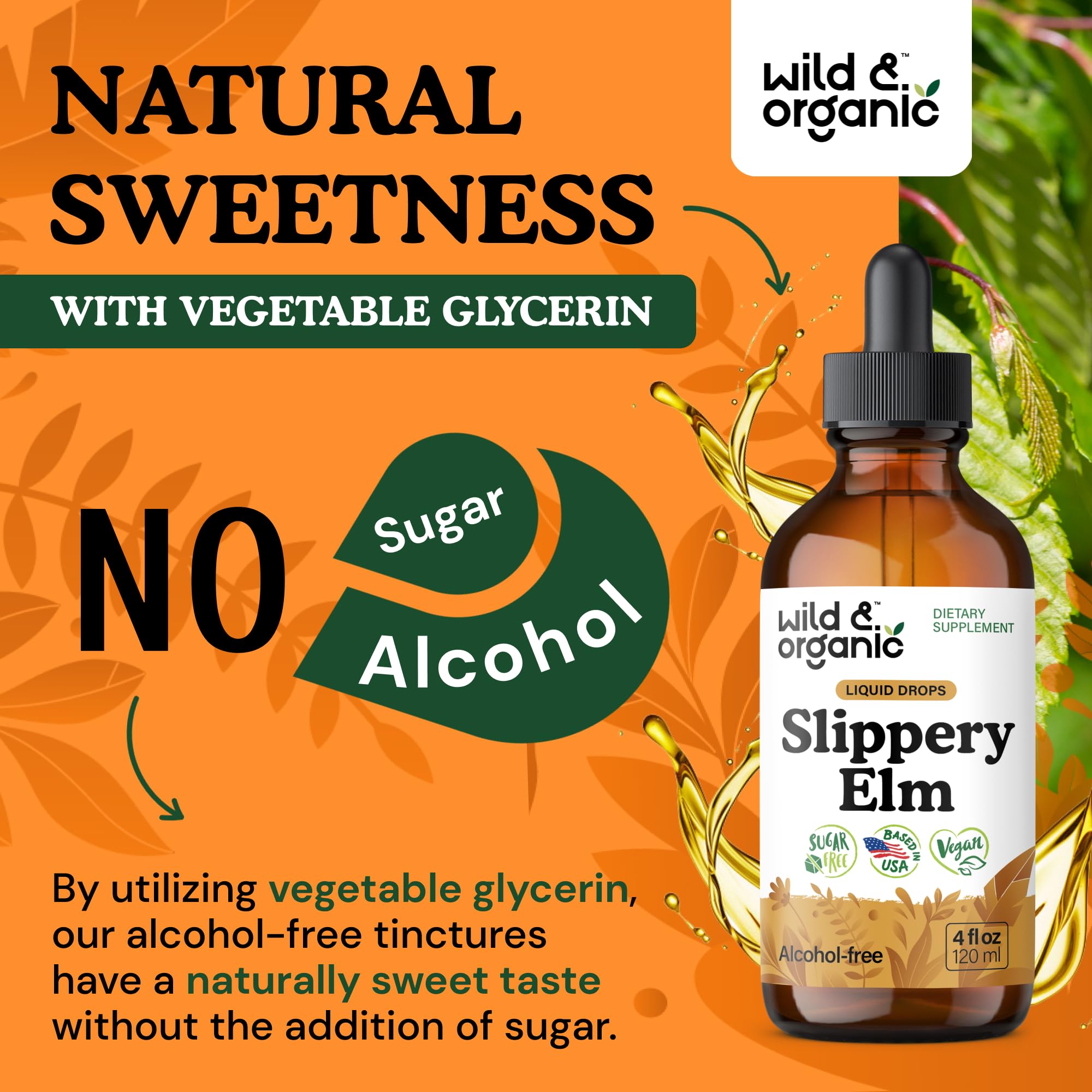Wild & Organic Slippery Elm Tincture 680mg lifestyle scene