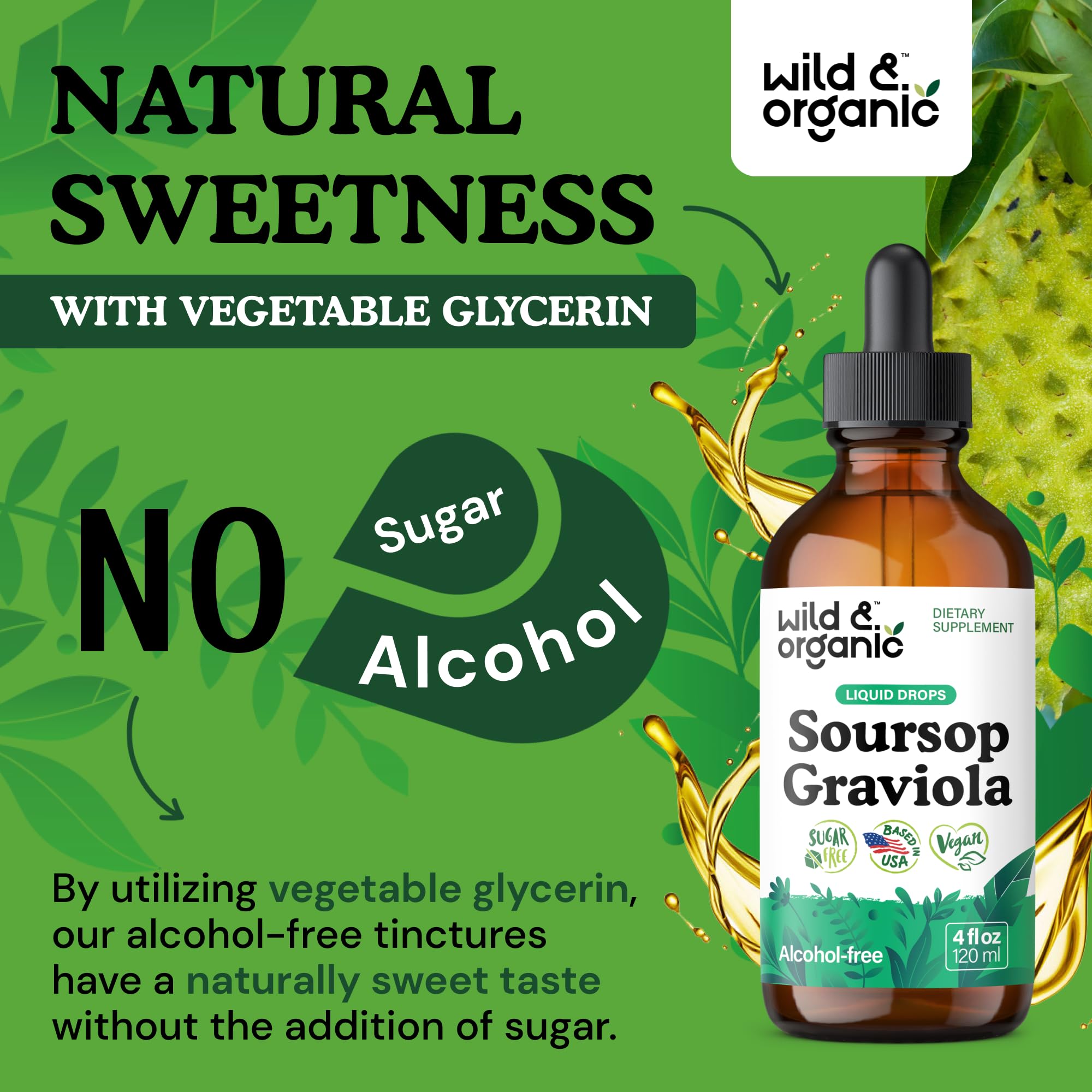 Wild & Organic Soursop Tincture 4 fl. oz. packaging