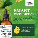 Wild & Organic Soursop Tincture 4 fl. oz. with ingredients