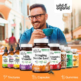 Wild & Organic Stinging Nettle Capsules 1000mg open bottle