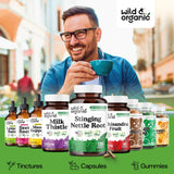 Wild & Organic Stinging Nettle Capsules 500mg with measuring spoon