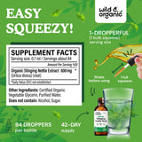 Wild & Organic Stinging Nettle Tincture 600mg dropper close-up