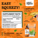 Wild & Organic Stinging Nettle Tincture 600mg dropper in use