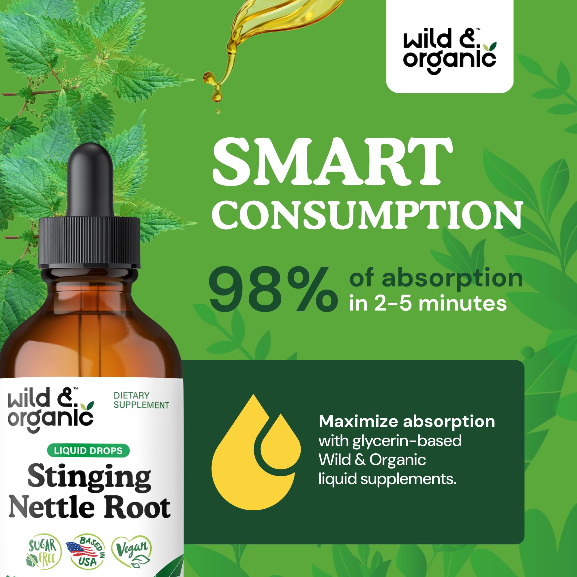 Wild & Organic Stinging Nettle Tincture ingredients list