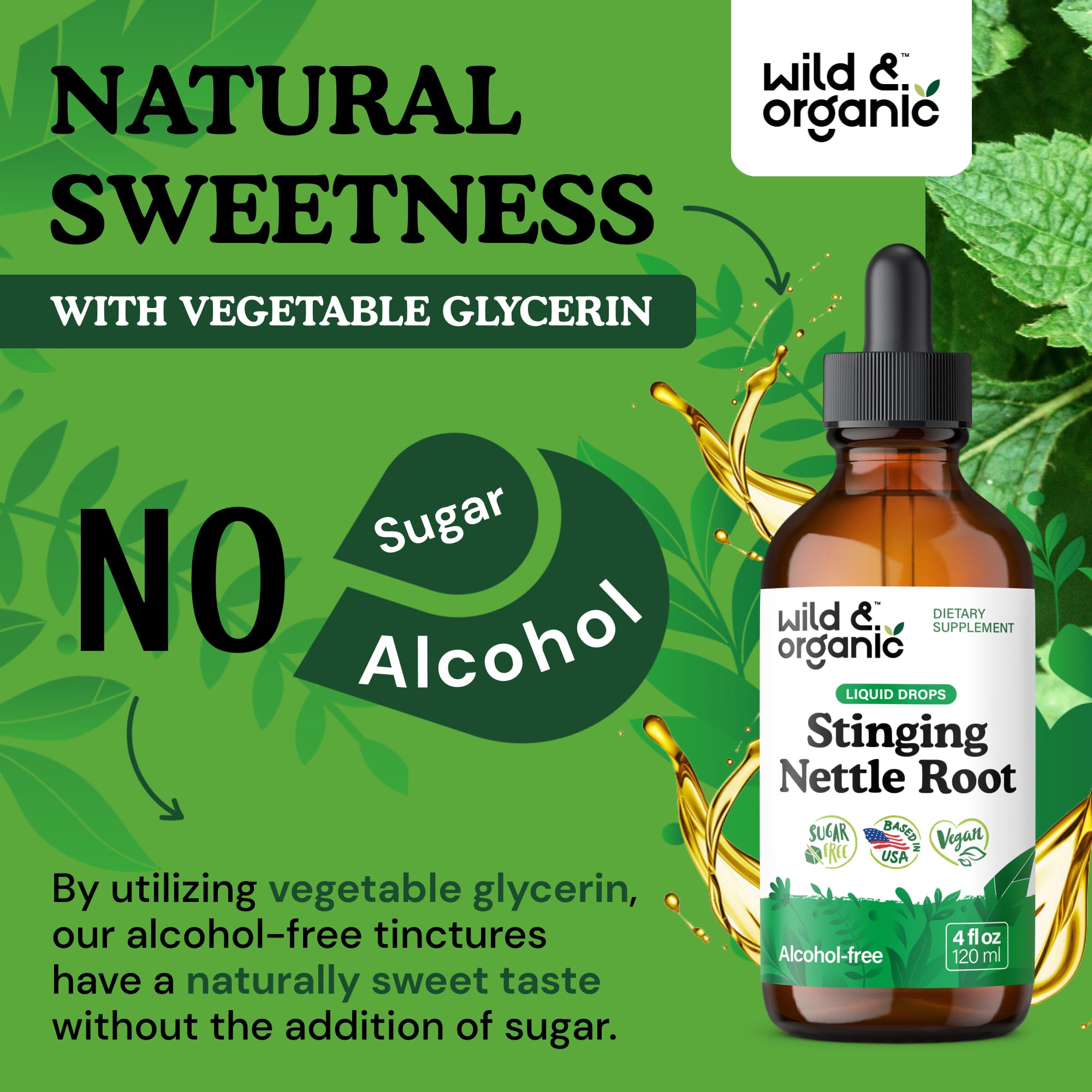 Wild & Organic Stinging Nettle Tincture packaging