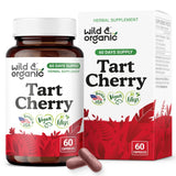 Wild & Organic Tart Cherry Capsules 600mg front view