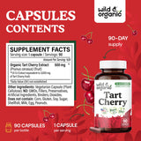 Wild & Organic Tart Cherry Capsules bottle with 90 capsules