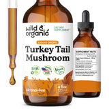 Wild & Organic Turkey Tail Mushroom Tincture 4 fl. oz. front view