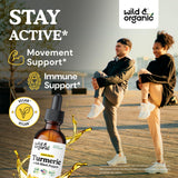 Wild & Organic Turmeric Curcumin Liquid Drops 720mg back view