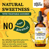 Wild & Organic Turmeric Curcumin Liquid Drops 720mg packaging