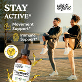 Wild & Organic Turmeric Curcumin Supplement label close-up