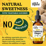 Wild & Organic Turmeric Ginger Black Pepper Supplement with measuring spoon