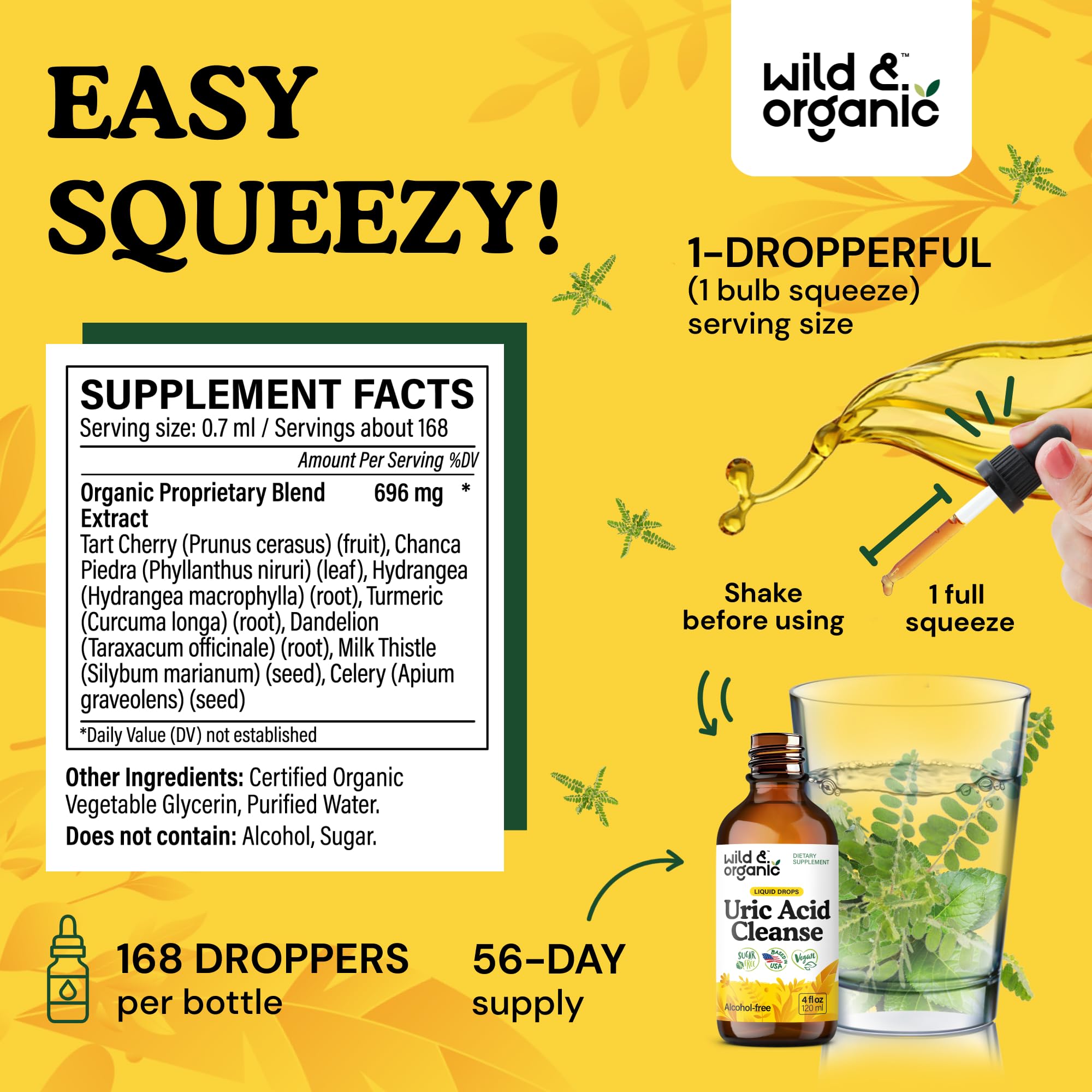 Wild & Organic Uric Acid Support Tincture dropper top