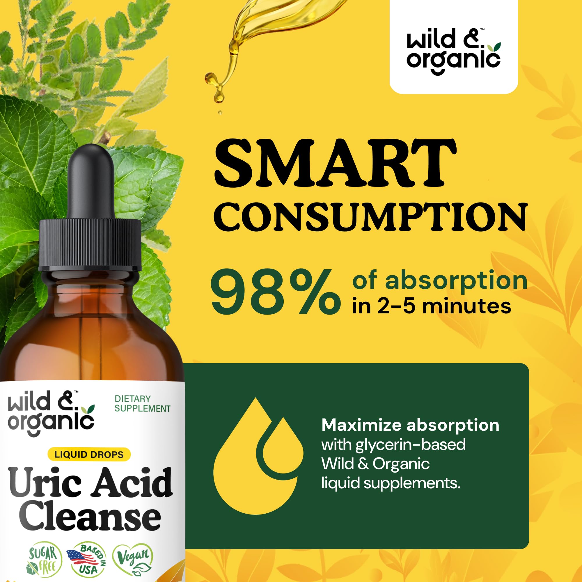 Wild & Organic Uric Acid Support Tincture ingredients list