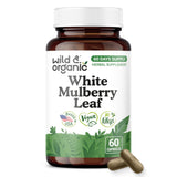 Wild & Organic White Mulberry Capsules 500mg bottle front view