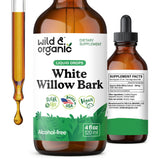 Wild & Organic White Willow Bark Tincture 4fl. oz. front view