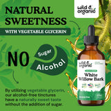 Wild & Organic White Willow Bark Tincture in a lifestyle setting