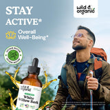 Wild & Organic White Willow Bark Tincture label close-up