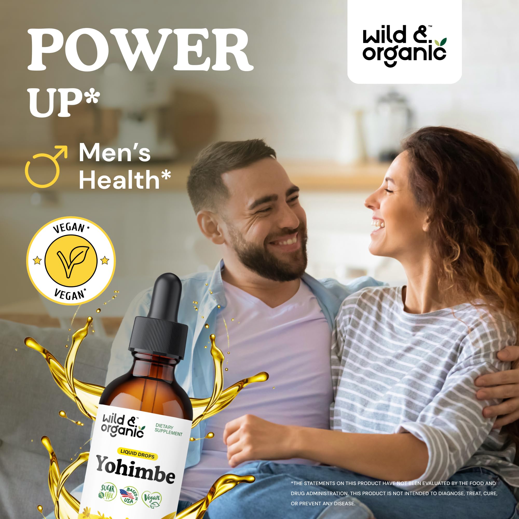 Wild & Organic Yohimbe Drops 250mg bottle side view