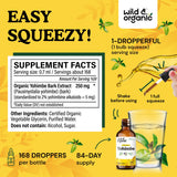 Wild & Organic Yohimbe Drops with measuring dropper