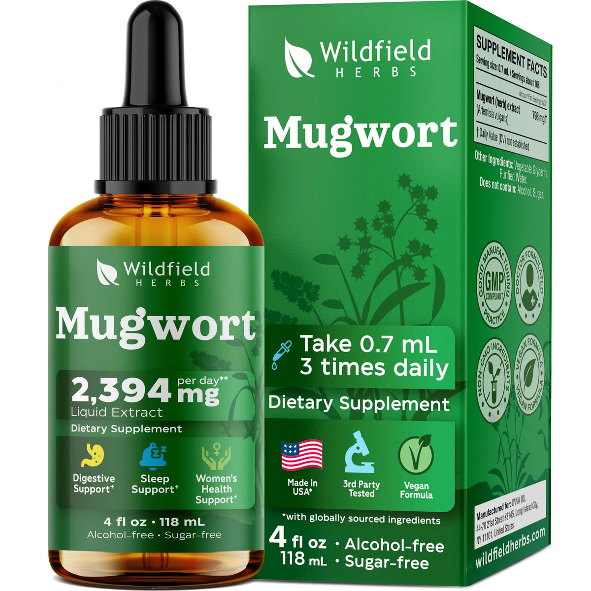 WILDFIELD HERBS Mugwort Herb Drops 209g front view