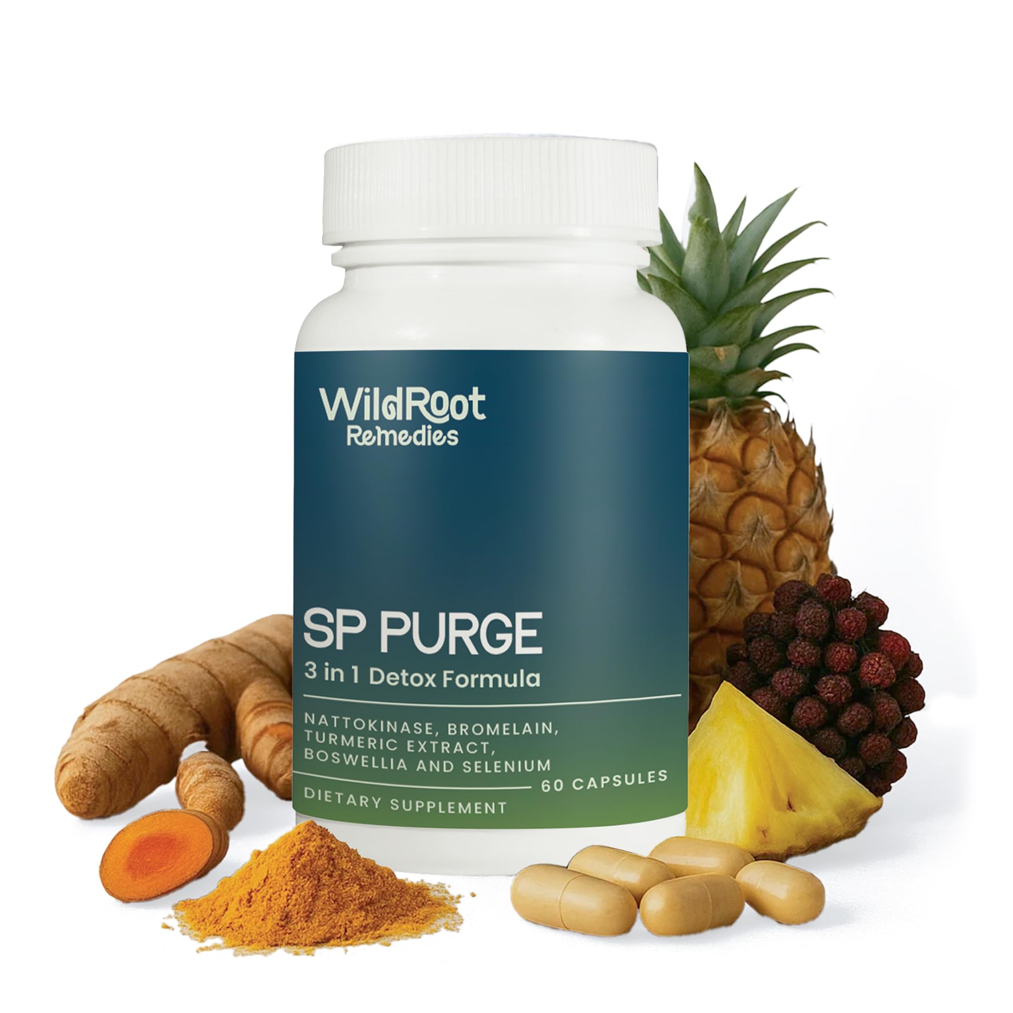 WildRoot Remedies SP Purge 60 capsules front view