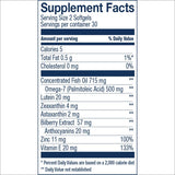 Wiley's Finest Bold Vision Omega-7 Fish Oil Supplement bottle side view